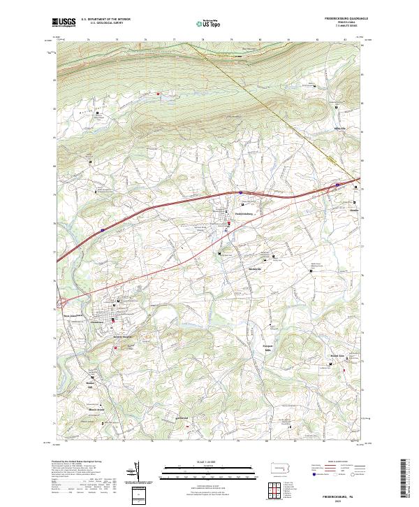 Fredericksburg topographic map thumbnail