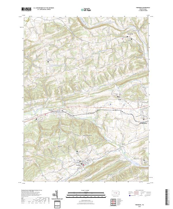 Freeburg topographic map thumbnail
