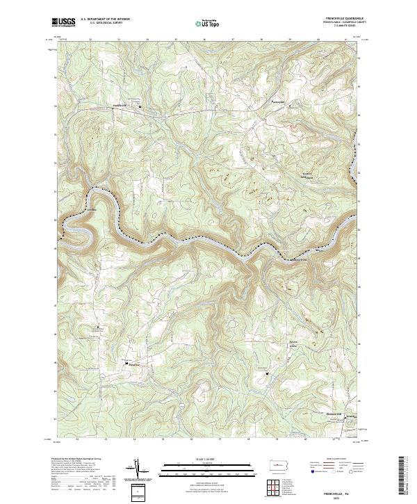 Frenchville topographic map thumbnail