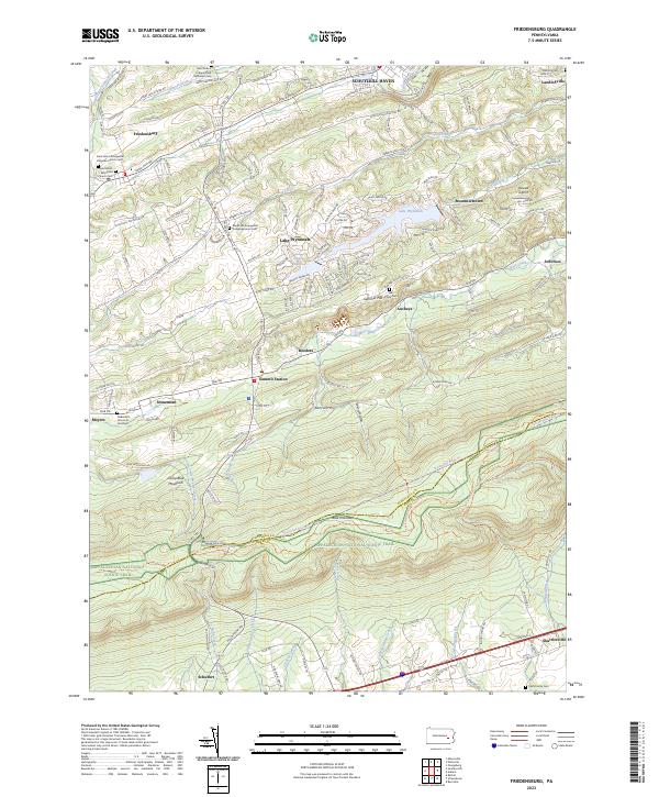 Friedensburg topographic map thumbnail