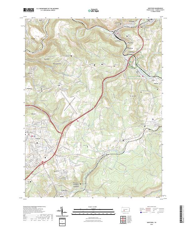 Geistown topographic map thumbnail