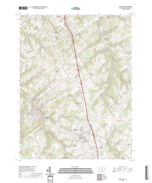 Glen Rock topographic map thumbnail