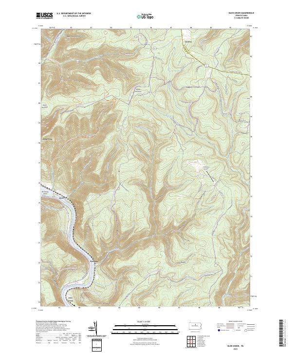 Glen Union topographic map thumbnail