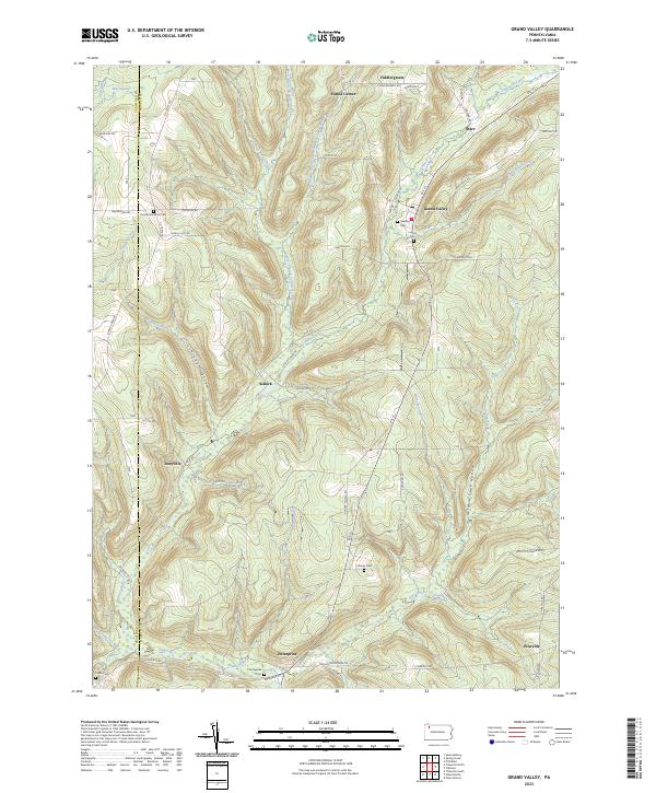 Grand Valley topographic map thumbnail