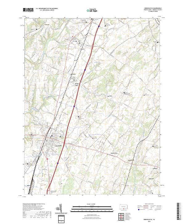 Greencastle topographic map thumbnail