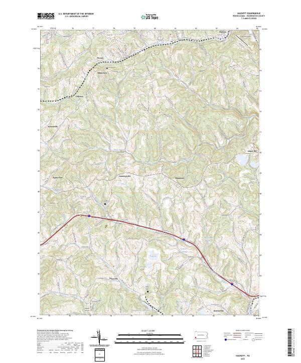 Hackett topographic map thumbnail