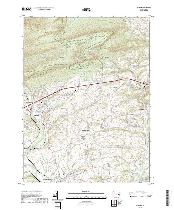 Hamburg topographic map thumbnail