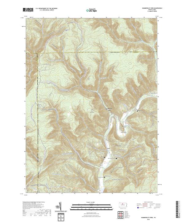 Hammersley Fork topographic map thumbnail