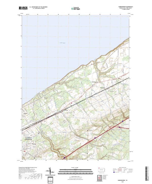Harborcreek topographic map thumbnail