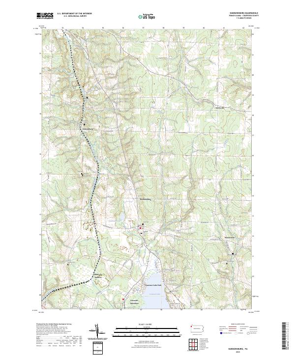 Harmonsburg topographic map thumbnail