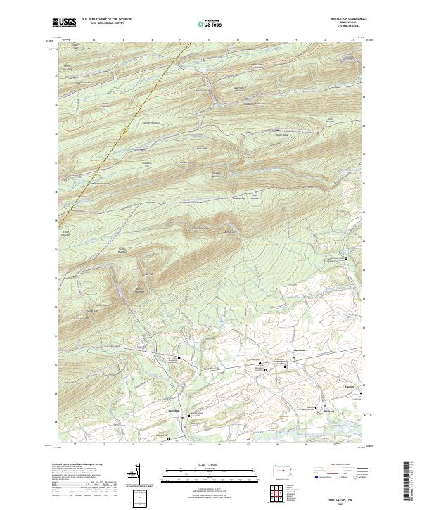 Hartleton topographic map thumbnail