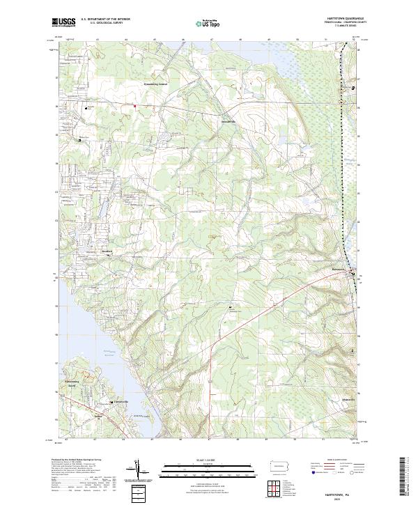 Hartstown topographic map thumbnail