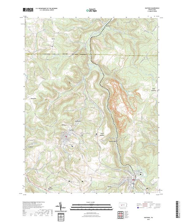 Hastings topographic map thumbnail