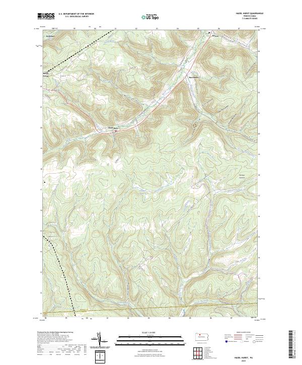 Hazel Hurst topographic map thumbnail