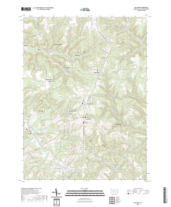 Hilliards topographic map thumbnail