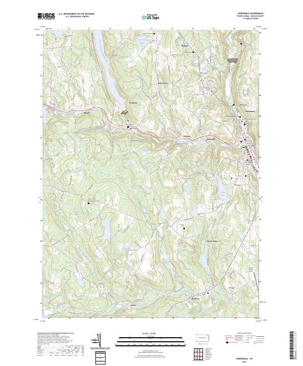 Honesdale topographic map thumbnail