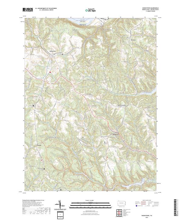 Hookstown topographic map thumbnail