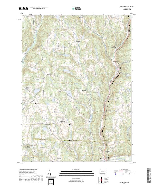Hop Bottom topographic map thumbnail