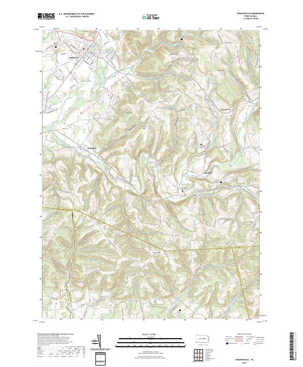 Hughesville topographic map thumbnail