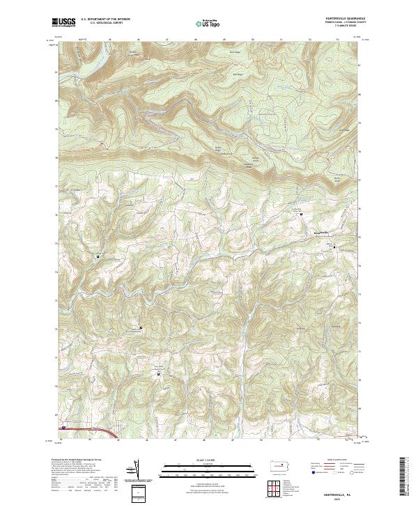 Huntersville topographic map thumbnail