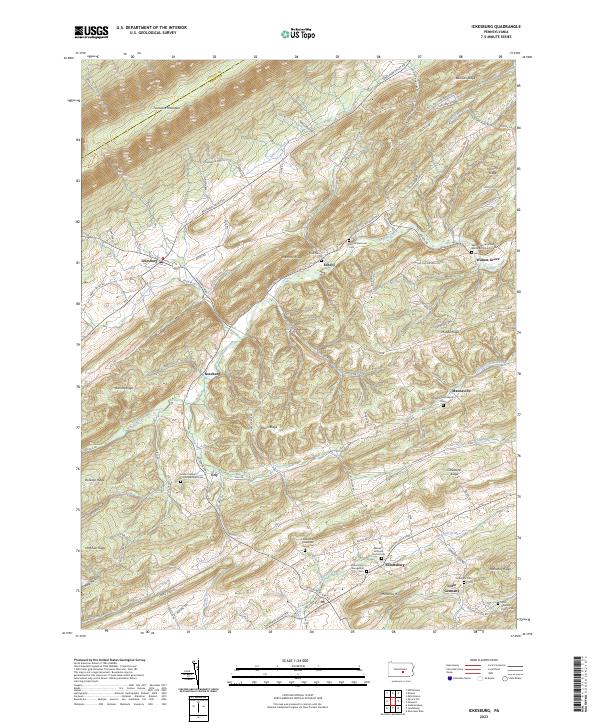 Ickesburg topographic map thumbnail