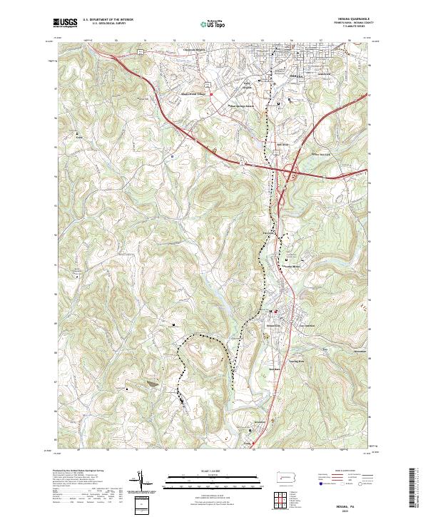 Indiana topographic map thumbnail