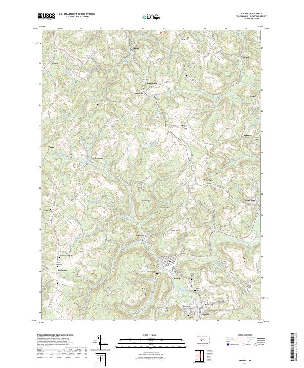 Irvona topographic map thumbnail