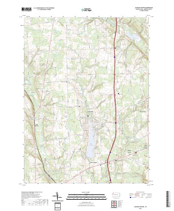 Jackson Center topographic map thumbnail