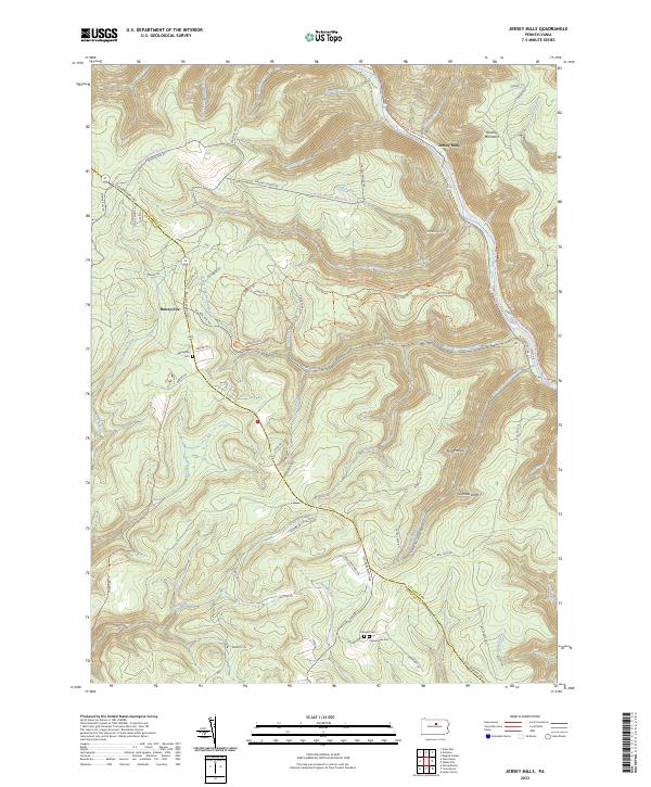 Jersey Mills topographic map thumbnail