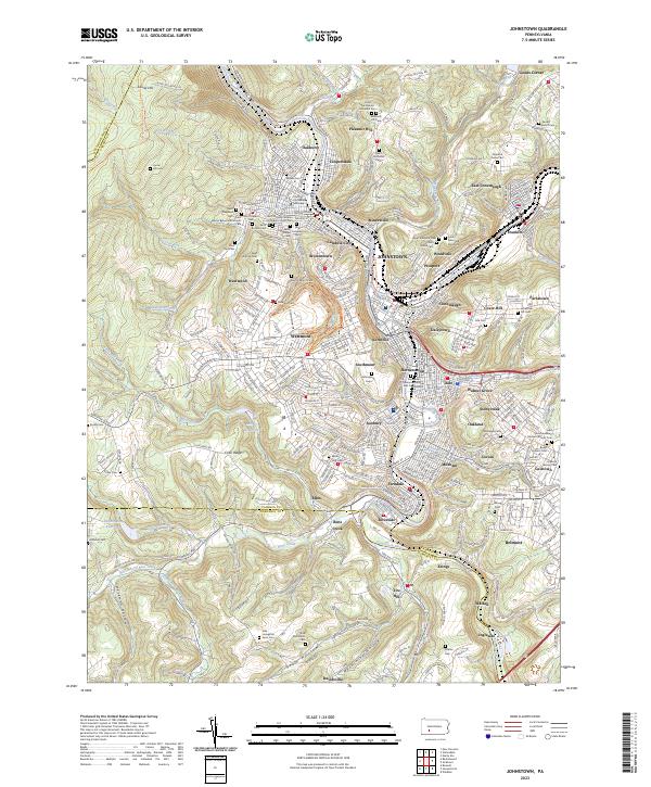 Johnstown topographic map thumbnail