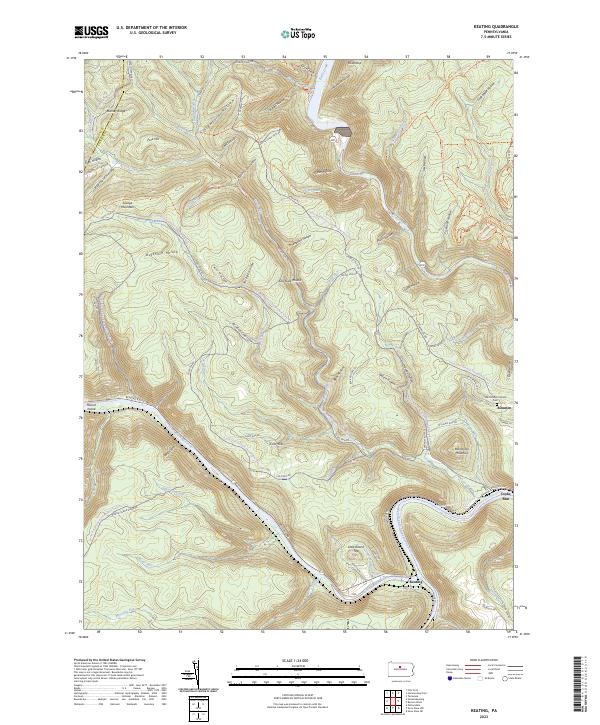 Keating topographic map thumbnail