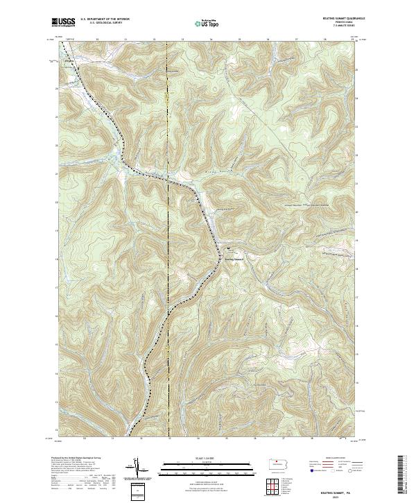 Keating Summit topographic map thumbnail