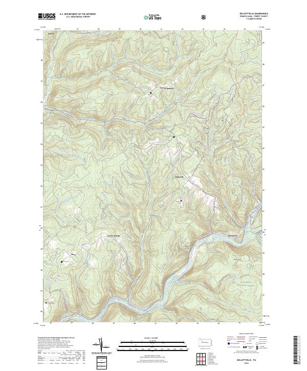 Kellettville topographic map thumbnail