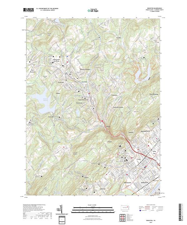 Kingston topographic map thumbnail