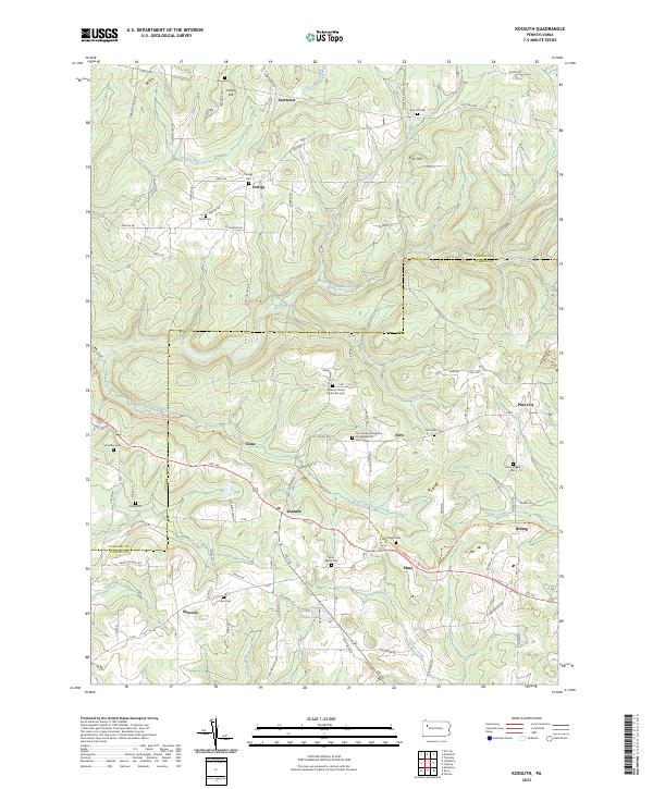 Kossuth topographic map thumbnail