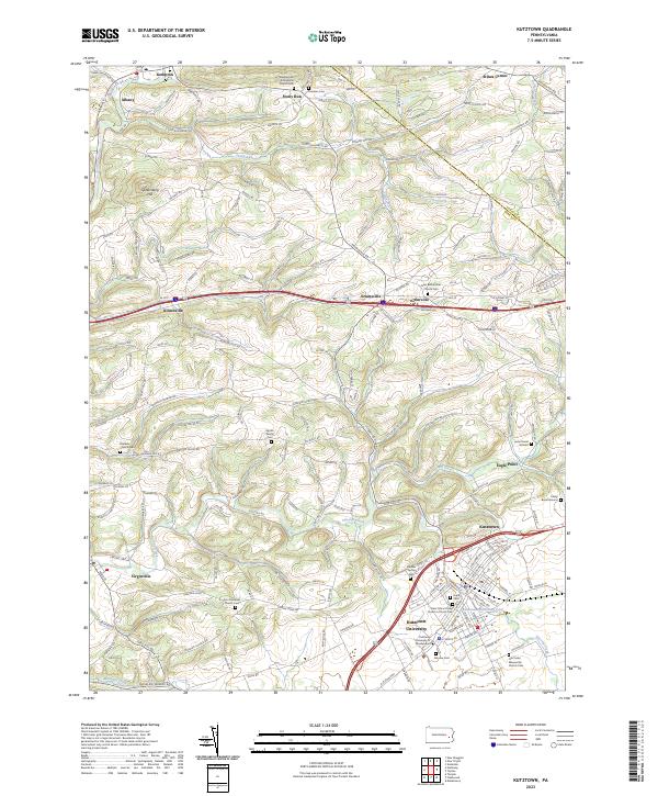 Kutztown topographic map thumbnail