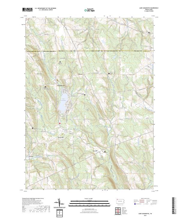 Lake Canadohta topographic map thumbnail