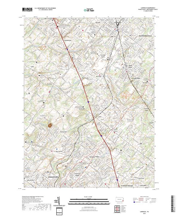 Lansdale topographic map thumbnail