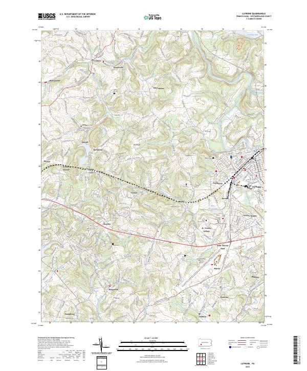 Latrobe topographic map thumbnail