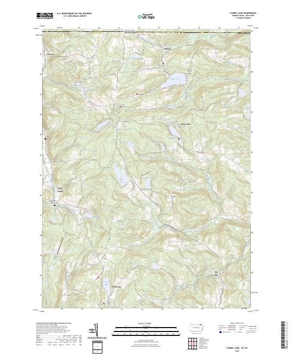 Laurel Lake topographic map thumbnail