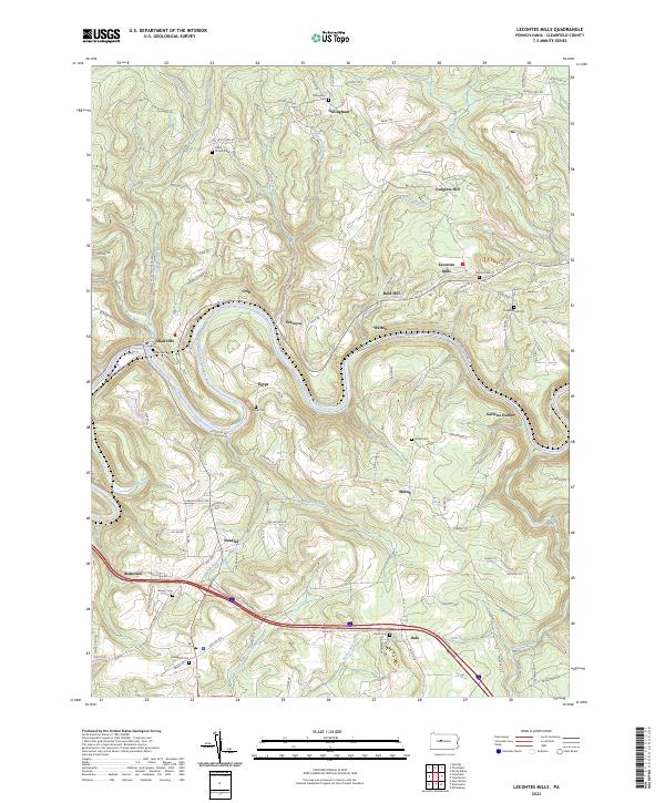 Lecontes Mills topographic map thumbnail