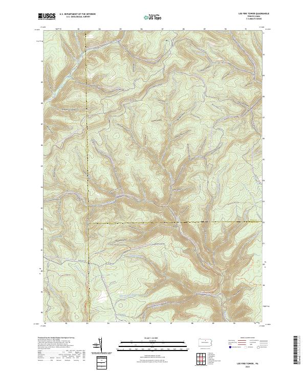 Lee Fire Tower topographic map thumbnail