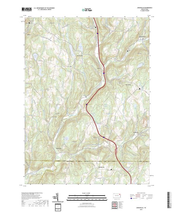 Lenoxville topographic map thumbnail