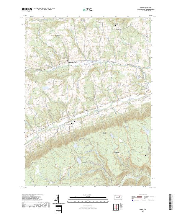 Leroy topographic map thumbnail