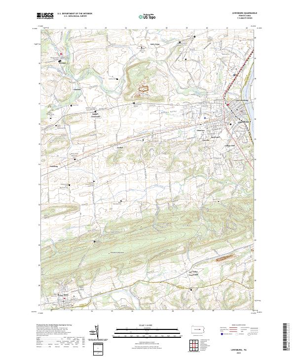 Lewisburg topographic map thumbnail
