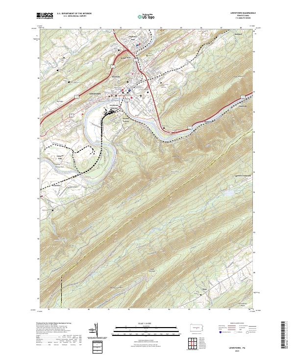 Lewistown topographic map thumbnail