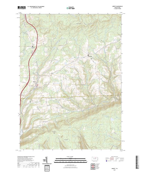 Liberty topographic map thumbnail