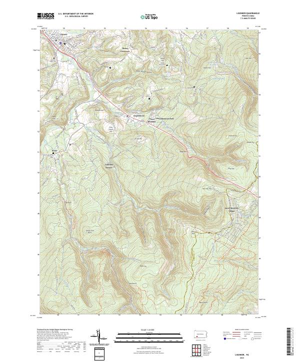 Ligonier topographic map thumbnail
