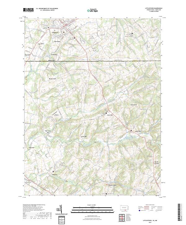 Littlestown topographic map thumbnail