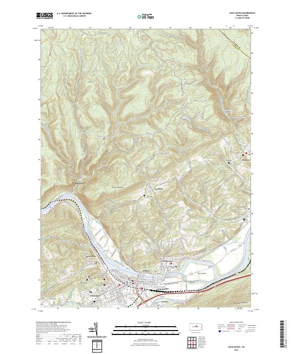Lock Haven topographic map thumbnail